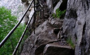 Some of the many steps along the Mist Trail