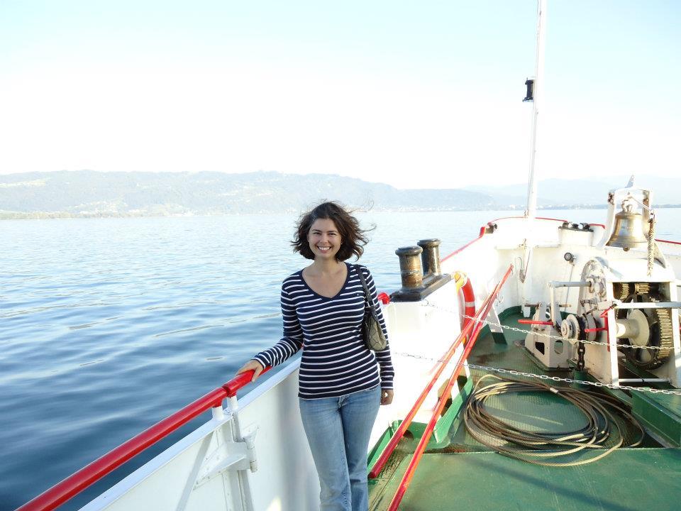 on the ferry