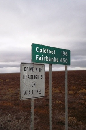 road sign on dalton highway