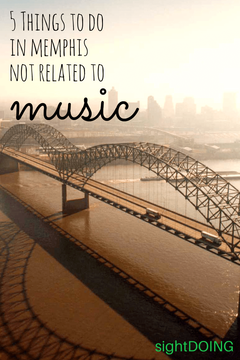 There are plenty of things to do in Memphis TN that have nothing to do with the blues or music. Check out this list for ideas to add to your vacation! #travel #tennessee Full article at https://sightdoing.net/memphis-beyond-blues/