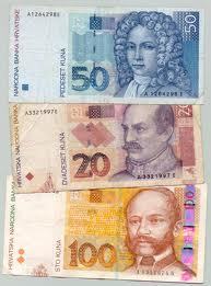 50 kuna bill, 20 kuna, 100 kuna