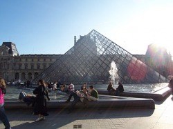 The infamous Louvre pyramid