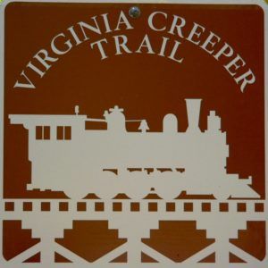 virginia creeper trail sign
