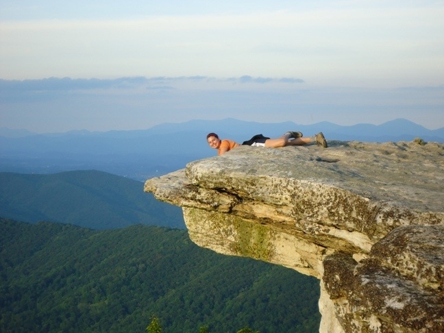 becky at mcafee knob best hikes in virginia