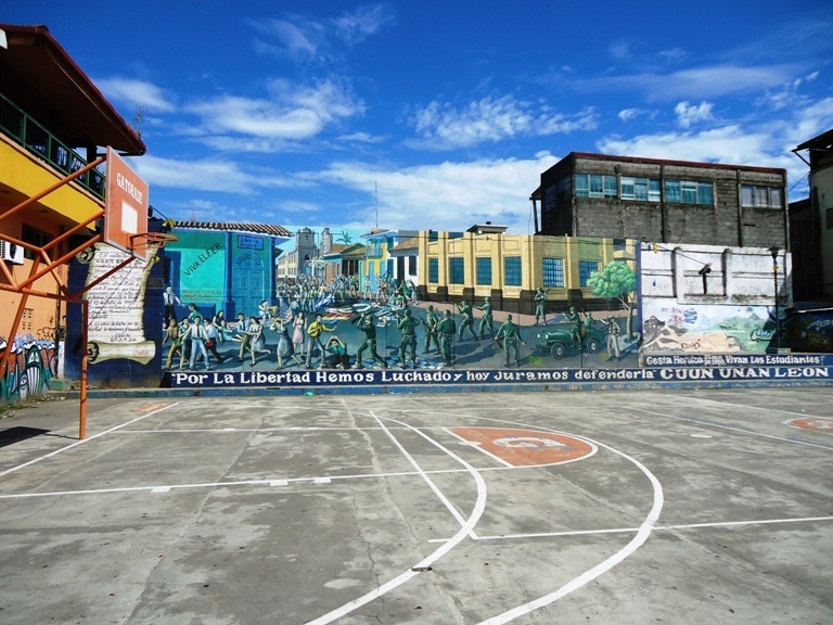 One of the many murals throughout Leon.
