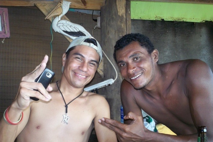 Making new friends at a beachside bar in Las Penitas