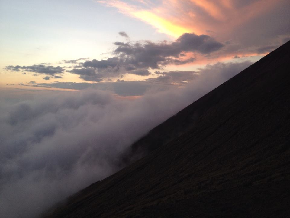 This makes the volcano look almost angelic, no?