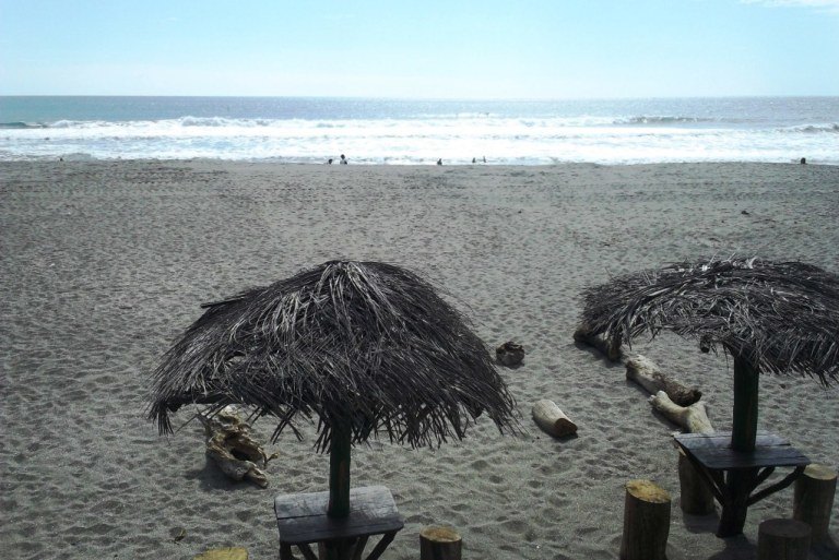 Plenty of room to spread out on the uncrowded beach.