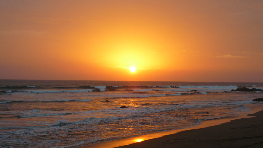 sunset las penitas nicaragua the girl and globe