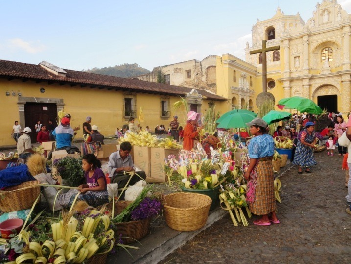 antigua guatemala la merced palm sunday