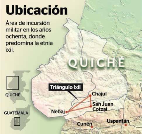 Ixil Triangle Map from Prensa Libre