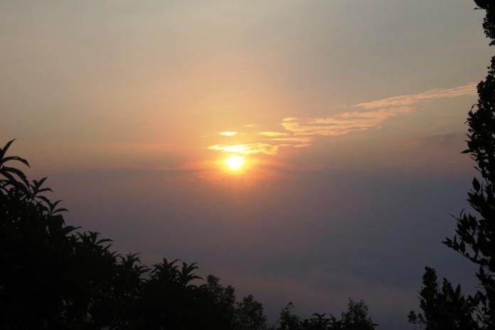 Sunset over Pacaya Volcano