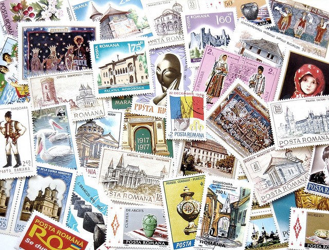 Touchnote postcard app | romanian stamps