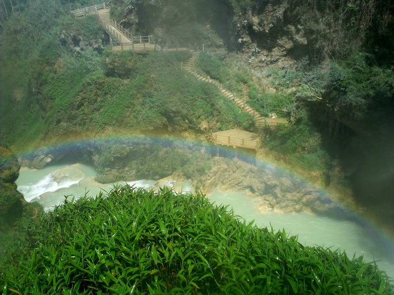 Rainbow Falls at Cascadas el Chiflon, Chiapas