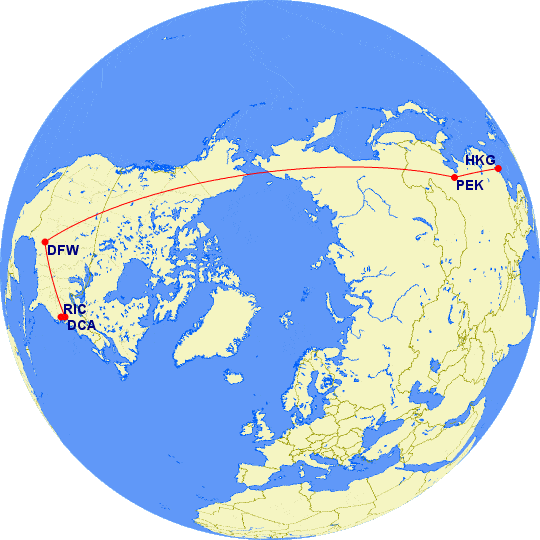 flight route to hong kong