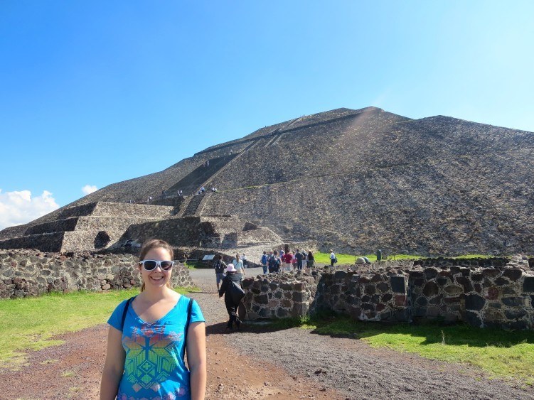 At the base of Pyramid of the Sun, Teotihuacan
