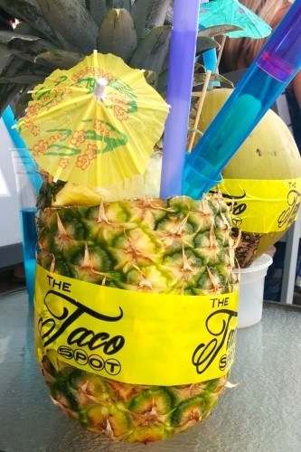 Pina Colada at Taco Spot on Hollywood Beach FL