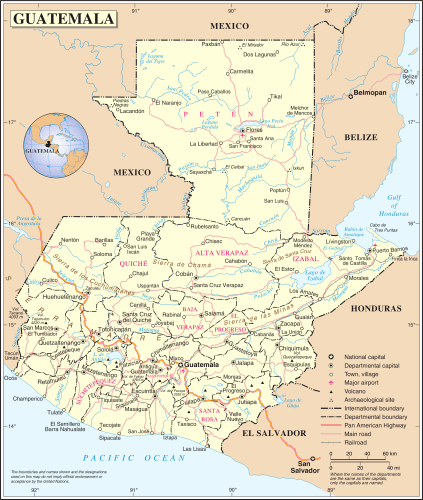 map of guatemala