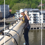 The Go Aloft tour on the ss Great Britain (Bristol England) lets you climb a ship rigging for an interactive museum experience.