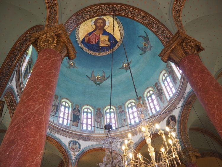 Inside St. George's Church (things to do in cairo coptic)