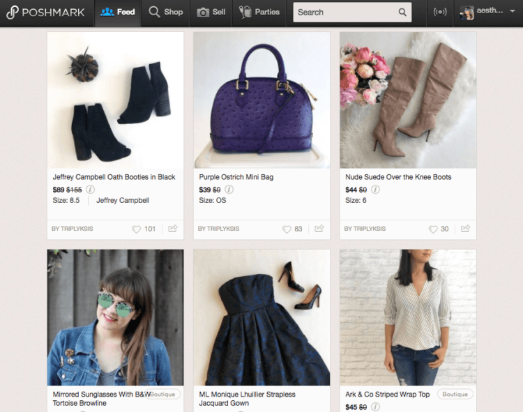 The Poshmark feed is a marketplace full of activity! 