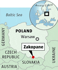 zakopane poland map