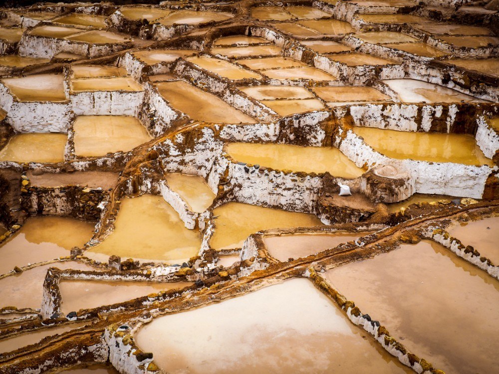 salineras de maras - brown muddy pools - sacred valley peru