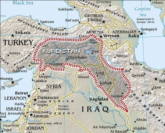 iraqi kurdistan map