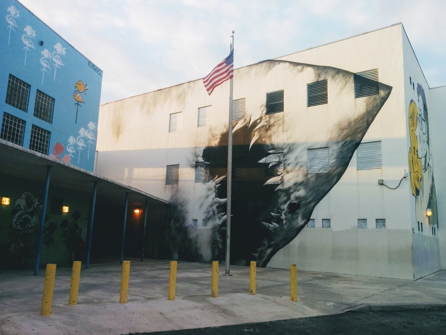 shark on side of wynwood school miami layover