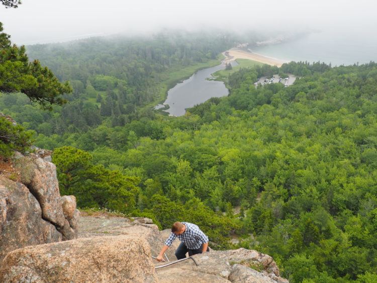 Along the Beehive trail, one of my favorite hikes in Acadia National park