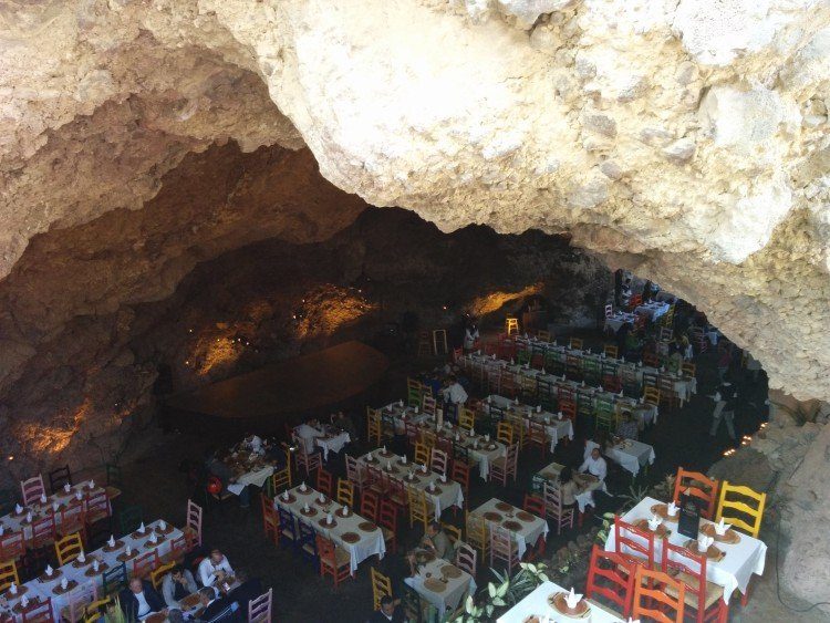 Inside La Gruta cave restaurant near teotihuacan