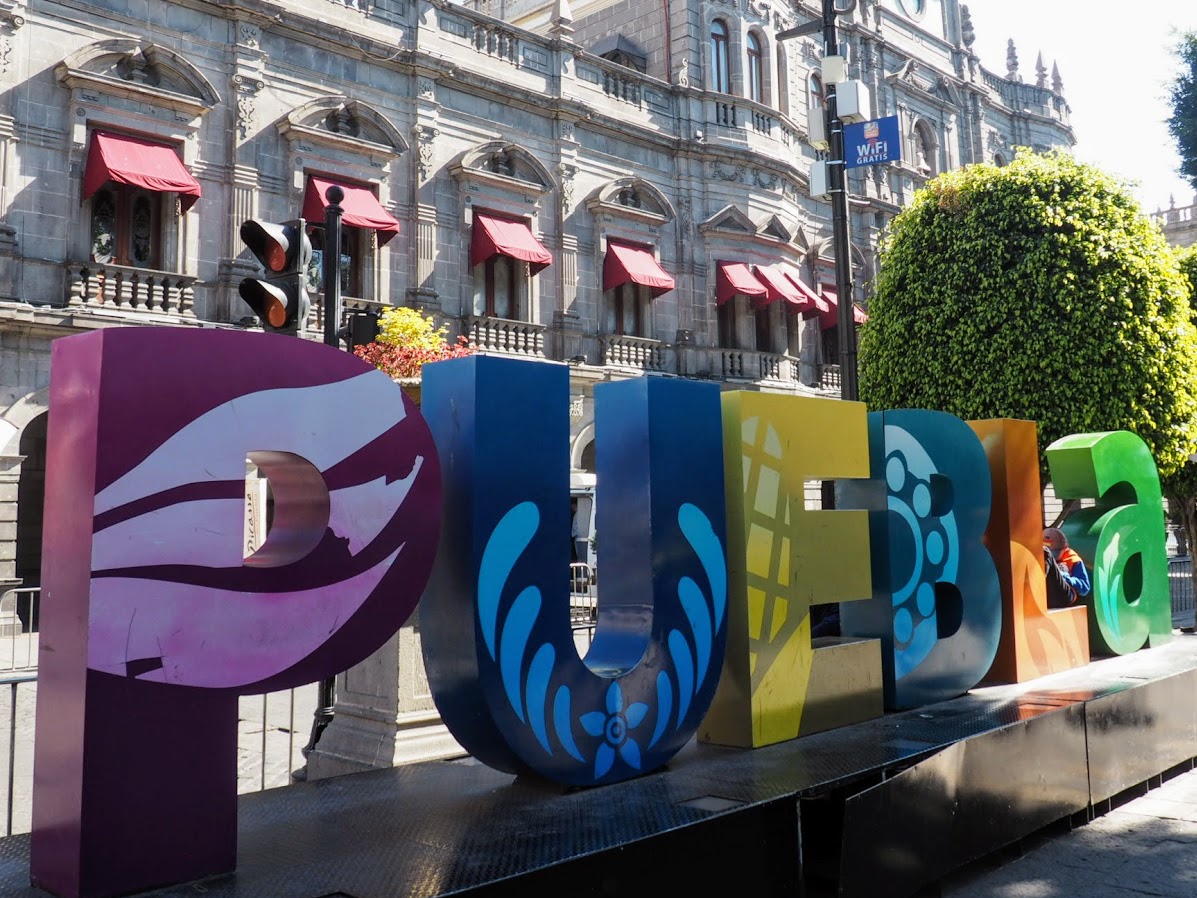 puebla mexico sign