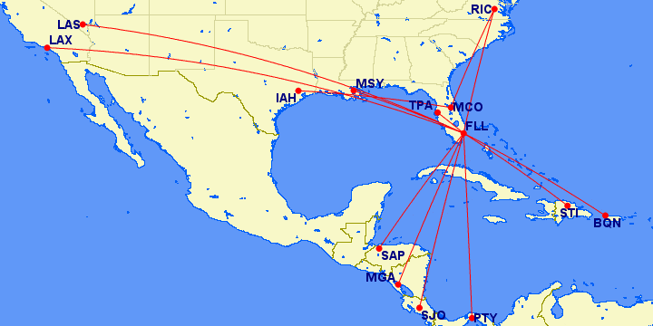 spirit airlines richmond map