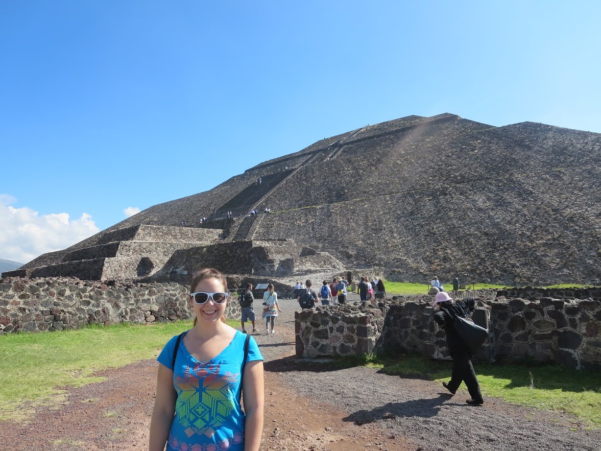 At the base of Pyramid of the Sun, Teotihuacan