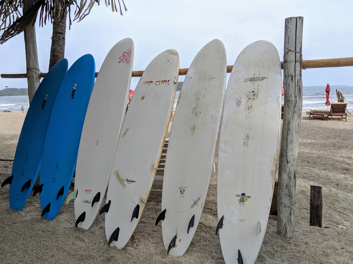 surfboards on samara beach