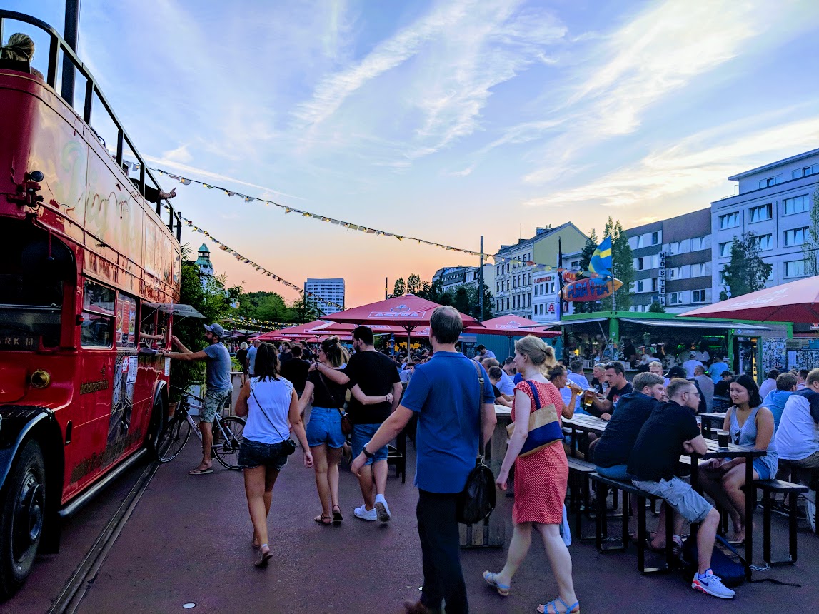 reeperbahn food trucks one day in hamburg germany