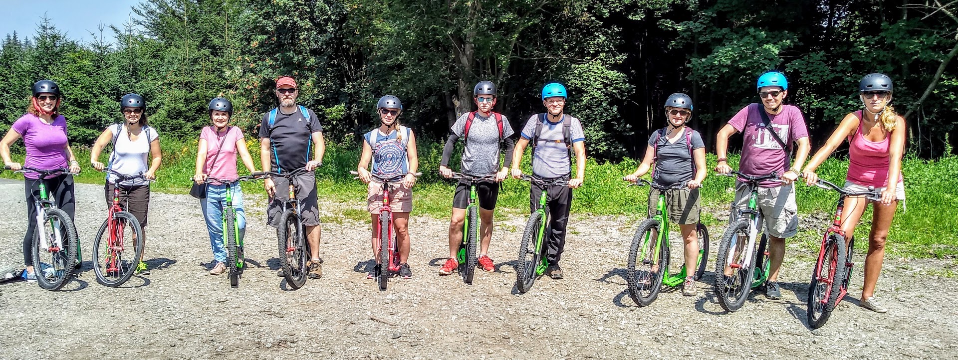 group on scooters