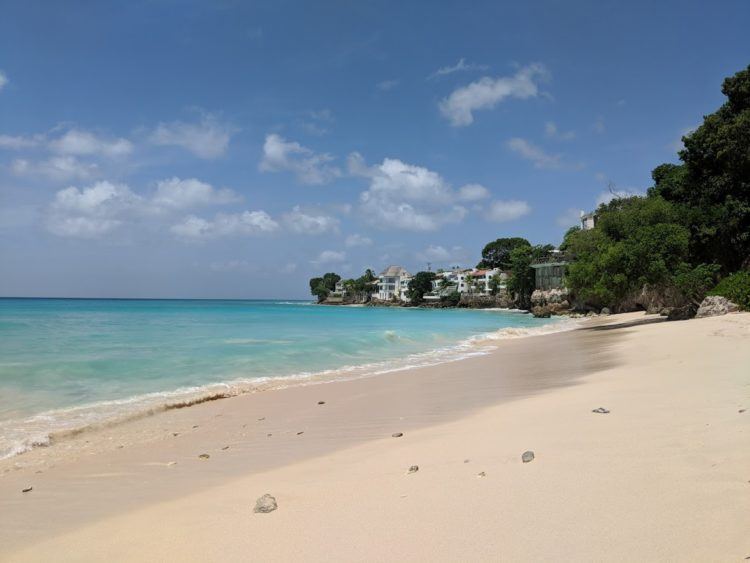 empty barbados beach