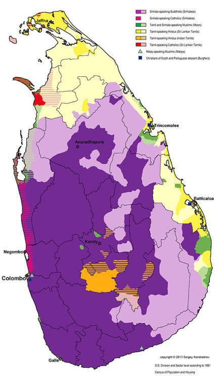 Sri Lanka Travel tips like learning the correct language using this map as a guide