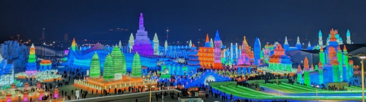 harbin ice festival panorama