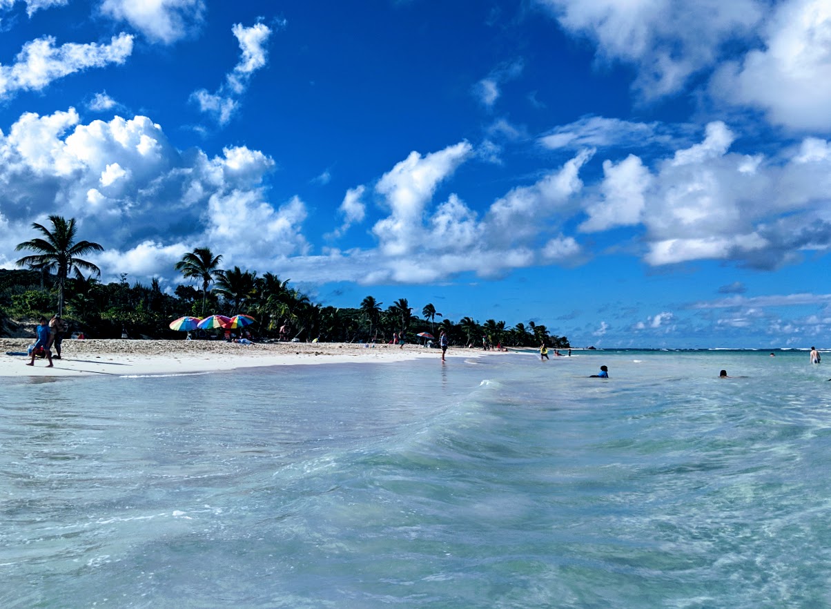 Playa flamenco beach scene