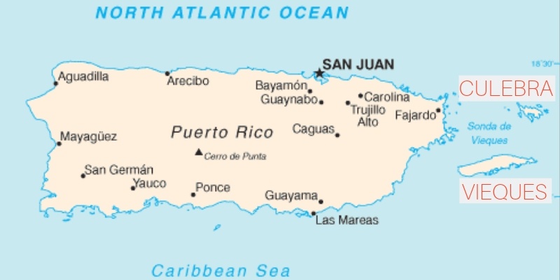 Culebra Puerto Rico Map Vieques Vs Culebra: Differences Between Puerto Rico's Islands