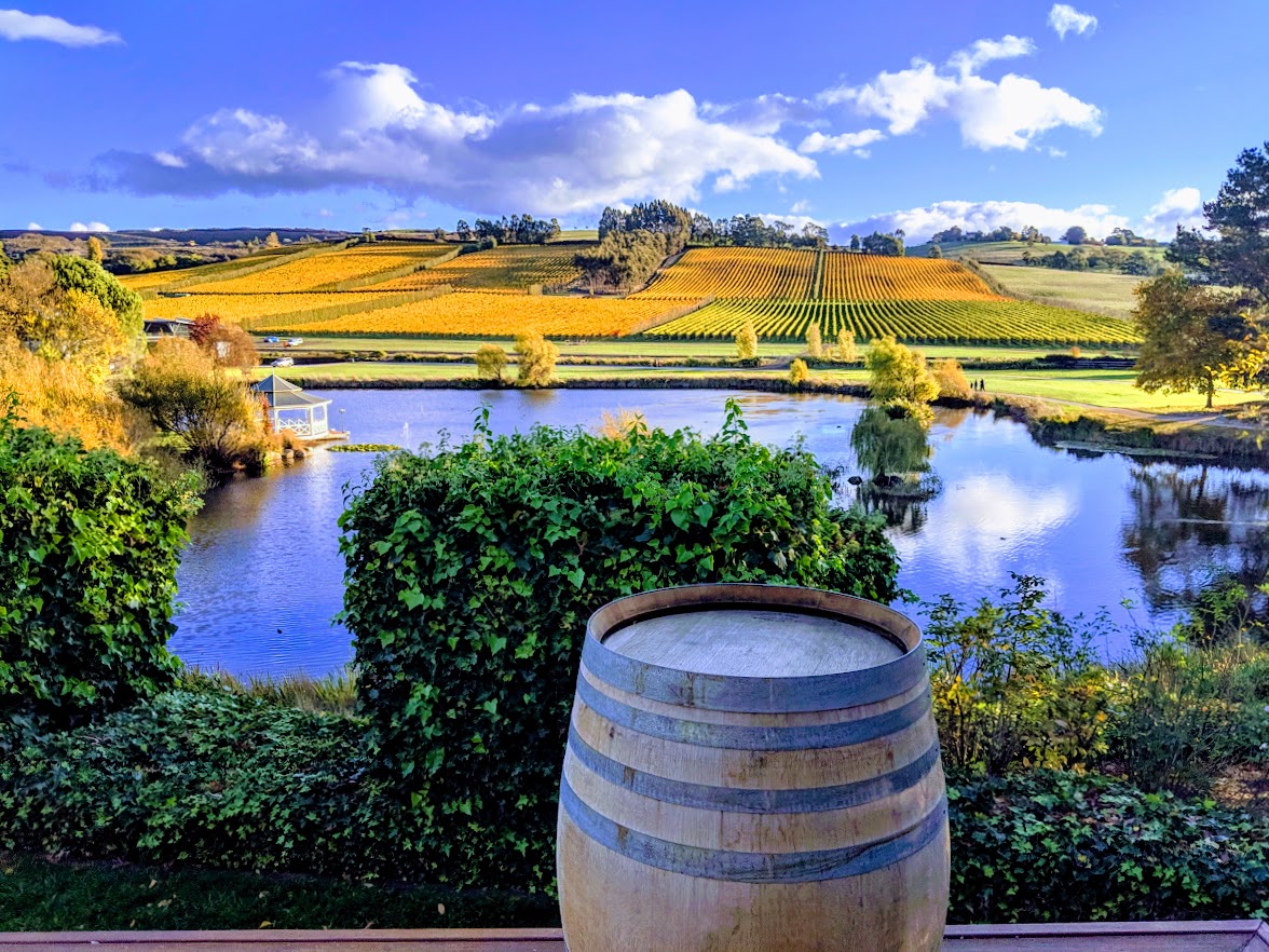 Overlooking the Tamar Valley from Josef Chromy winery