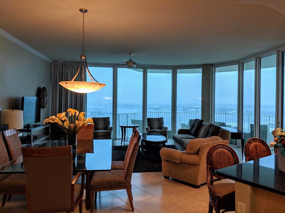 Inside our amazing condo at Caribe Resort, Orange Beach