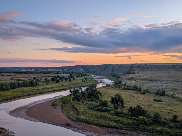 little missouri river in a north dakota national park