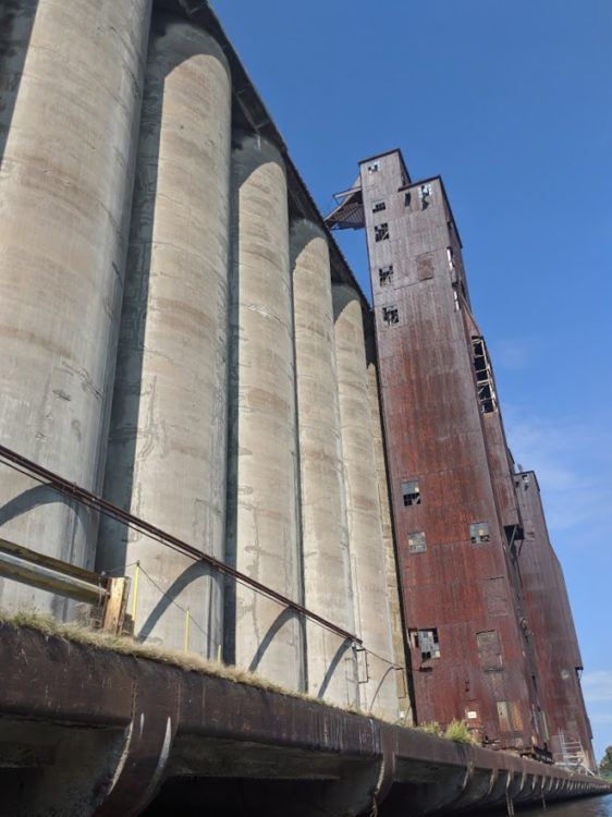 boat outside of silo city buffalo