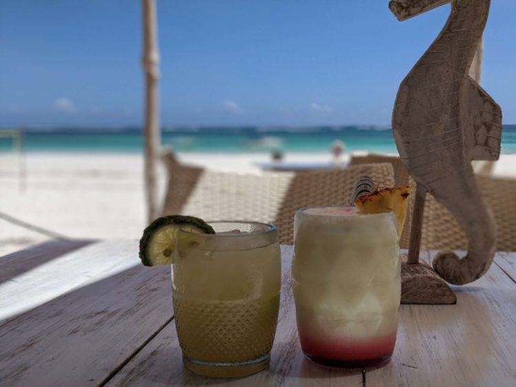 cocktails on the beach