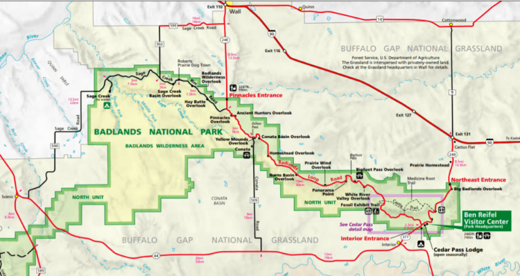 Badlands Scenic Loop Map Driving The Otherworldly Badlands Loop Road — Sightdoing