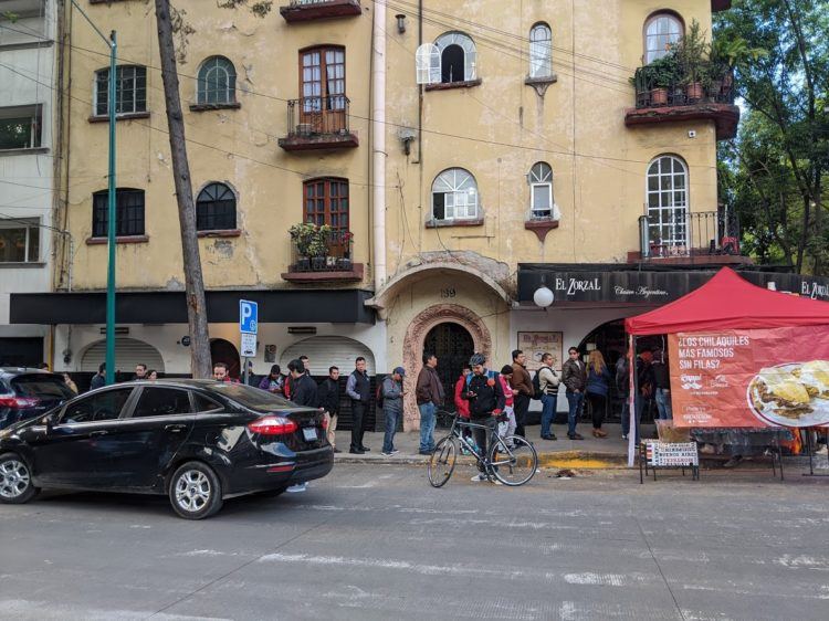 line at mexico city esquina del chilaquil