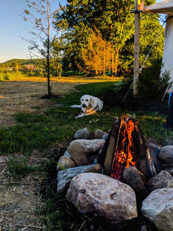 glamping campfire